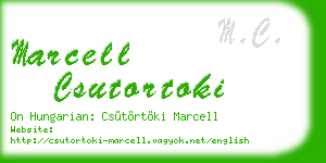 marcell csutortoki business card